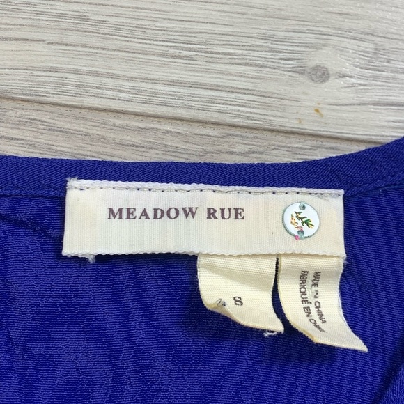 Anthropologie Meadow Rue Blue Salina Lace Long Sleeve Blouse - Picture 4 of 12